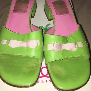 Lilly Pulitzer slides with heel